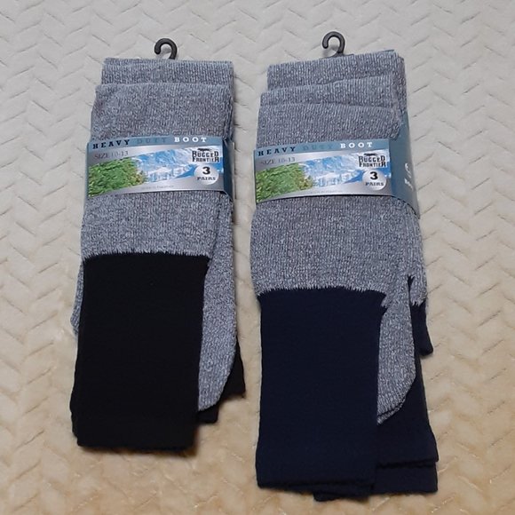 Men's Rugged Frontier Heavy Duty Boot Socks Pack of 3 pairs. Sz 10-13. NIP. - Picture 1 of 2